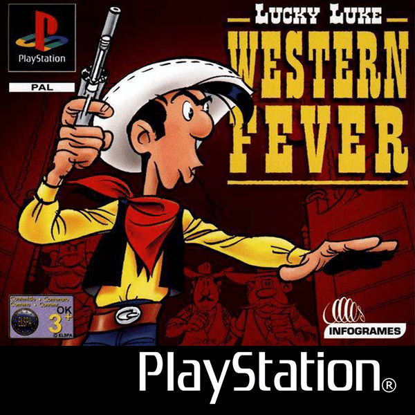Lucky Luke Western Fever box art for Playstation